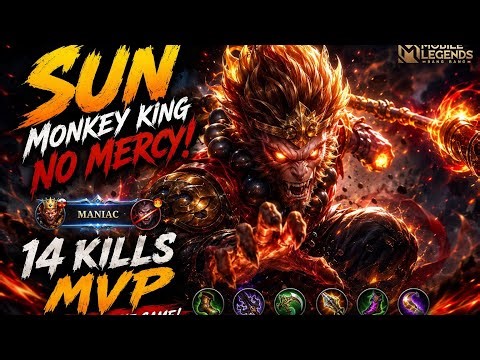 14 KILLS SUN MVP 😈 INSANE COMEBACK | MLBBYa aggressive style mein: