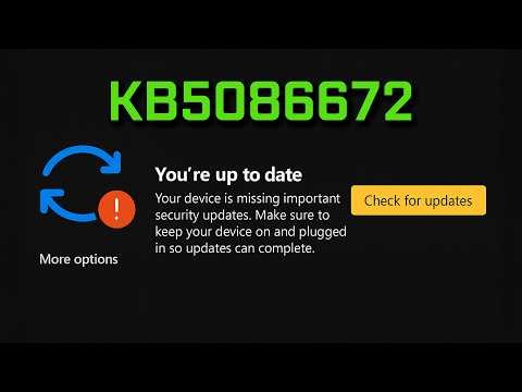Windows 11 Update KB5086672 Install Error Your Device Is Missing Important Security Updates FIX