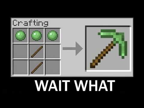 Minecraft wait what meme part 43 Crafting Slime Pickaxe