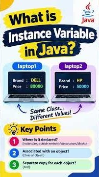 What is Instance Variable in Java? 🤔 | Java Interview Questions #shorts