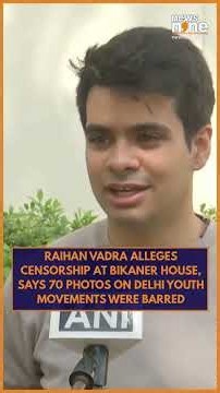 Priyanka Gandhi’s Son Raihan Vadra Speaks on Photo Exhibition Controversy