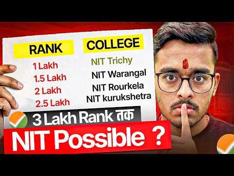 JEE Main 2026 Rank vs College 🔥 Best College Options for 1 Lakh to 6 Lakh Rank