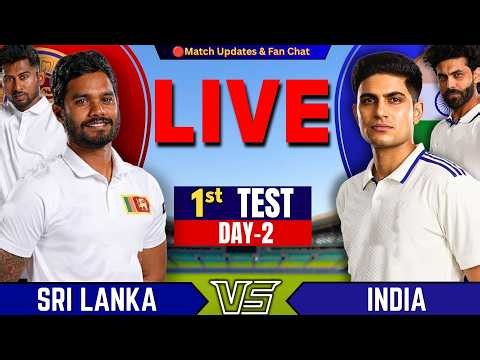 🔴India vs Sri lanka, 1st Test Day 2 | Live Cricket Match Today | IND vs SL Test Series 2026