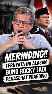 SO THIS IS THE REASON BUNG ROCKY BECAME PRABOWO'S ADVISOR #rockygerung