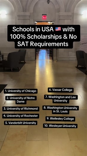 Here's a list of 10 schools that give 100% scholarships to international students in the United States of America. Make sure to apply to these colleges/universities if you don't have money to go to school for your bachelor's degree. #StudylnUSA #InternationalStudent #Scholarships #studyabroad #bachelorsdegree