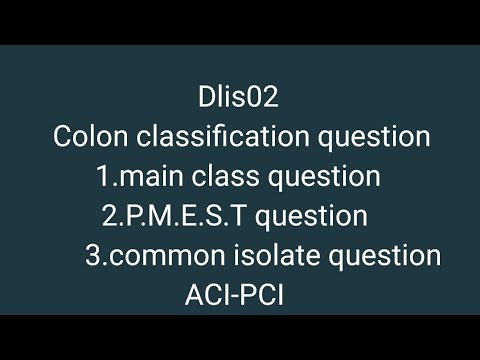 Dlis02 colon classification update all types of questions ⁉️#dlis #dlisupdate#vmoukotanewexam#vmou