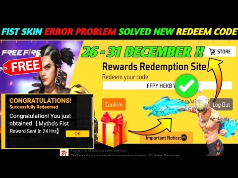 FREE FIRE REDEEM CODE TODAY 27 DECEMBER REDEEM CODE FREE FIRE | FF REDEEM CODE TODAY 27 DECEMBER 