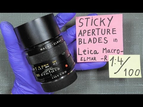 Leica Macro-Elmar-R 1:4/100 | Sticky Aperture blades | PART 1 Diassemble