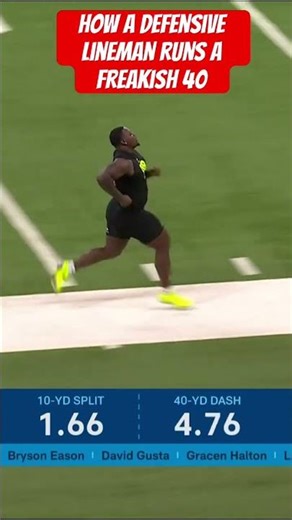 How a defensive lineman runs a freakish 40