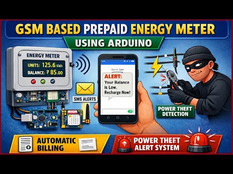 Smart Energy Meter with Power Theft Detection System Using Arduino & GSM📱SMS Alerts #viralvideo #diy