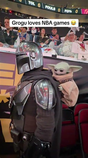 Grogu loves NBA games