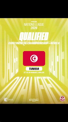 🇹🇳 Tunisia secures qualification for the FIFAe Continental Championship! 🏆 After an impressive Week 3 run, the Tunisian national team in eFootball Mobile 2v2 booked its place among Africa’s best. 🇹🇳 The Eagles defeated 🇹🇿 Tanzania in the Quarter-Finals before overcoming 🇸🇳 Senegal the world’s 8th-ranked team in the Semi-Finals to seal a historic qualification. 🔥 Congratulations to our champions! 👏 🇹🇳 تونس تحجز مقعدها في النهائيات القارية ! 🏆 بعد مشوار مميز خلال الأسبوع الثالث، نجح 