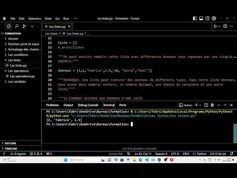 Apprendre les bases en python 6_Les listes