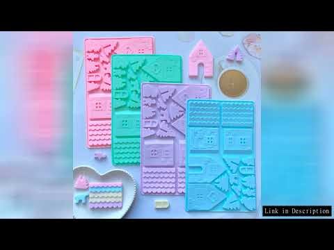 1pc Christmas House Chocolate Silicone Mold 3D Candy, Pudding, Biscuit, Ice Grid Making Mold, Christ