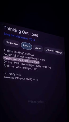 Thinking Out Loud - Ed Sheeran | Lyrics & Vibes 🎧 #ThinkingOutLoud #EdSheeran #Lyrics