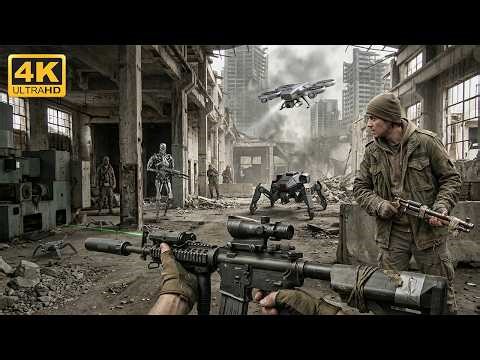 U.S. Under Attack By Alien Machines | Ultra Graphics Terminator Resistance 4K 60FPS UHD Gameplay