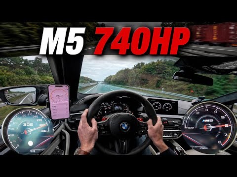 740HP BMW M5 F90 // 300KM/H+ on AUTOBAHN