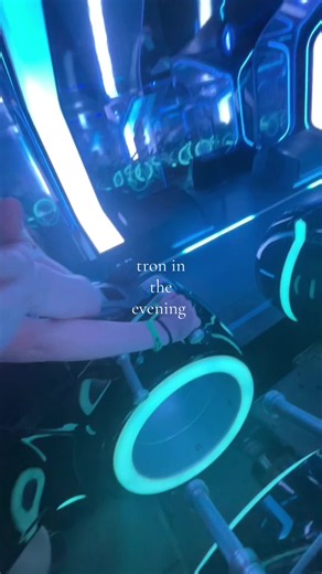 TRON Lightcycle Run at Walt Disney World Orlando in the Evening