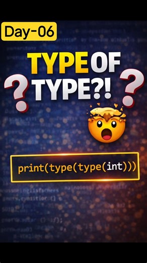 Python’s Weirdest Line of Code 🤯 (Type of Type?) #pythonshorts #codinglife #tech #pythondeveloper