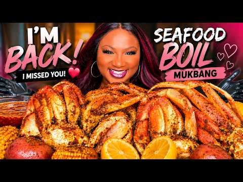 SNOW CRAB LEGS + DUNGENESS CRAB SEAFOOD BOIL MUKBANG