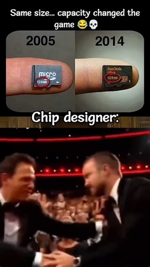 From 128MB to 128GB… Same Size, Insane Upgrade 🤯💾 #TechGlowUp #relatable #humor #technology