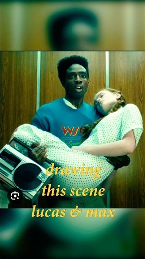 The Moment Lucas Saved Max 🥰🥰 (Stranger Things) Speed Drawing