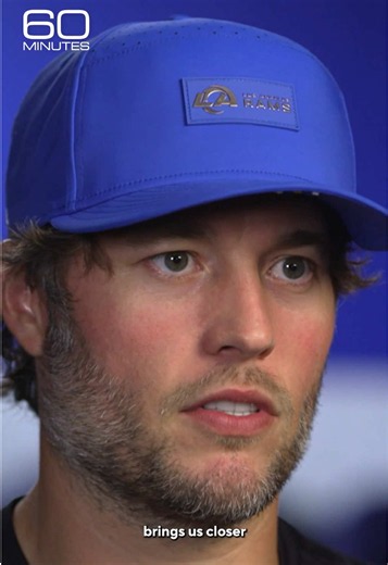 “There's so many false narratives out there about our sport and what it needs to be and what men need to be,” says Rams quarterback Matthew Stafford. “Being able to be close and open up with our head coach leading the way brings us closer as an organization, as a team,” he adds. #losangelesrams #rams #matthewstafford