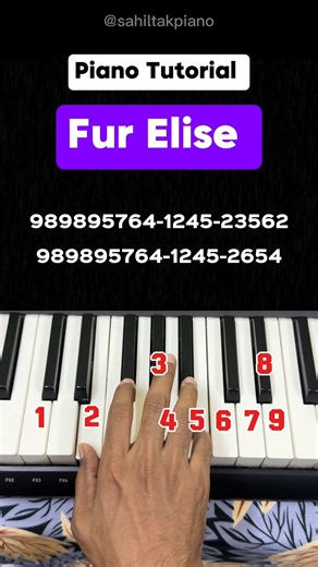 Fur Elise Easy Piano Tutorial #shorts