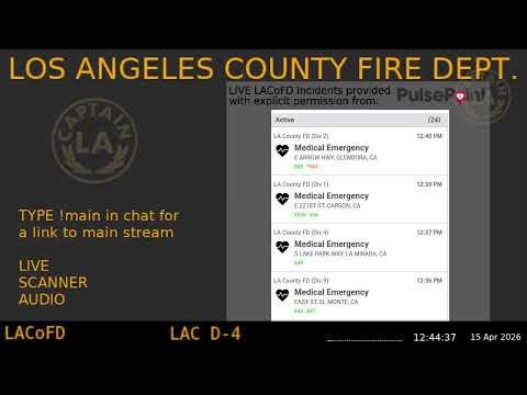 LA County Fire - *Live* LACoFD Scanner - LA Captain - 15-Apr-2026 - S9