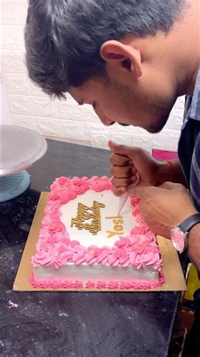 2 kg beautiful pink roses cake #shortsfeed #shorts #trending #pinkcake