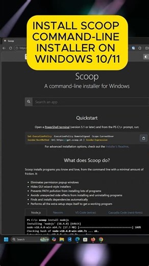 Install Scoop command-line Installer for Windows 10/11