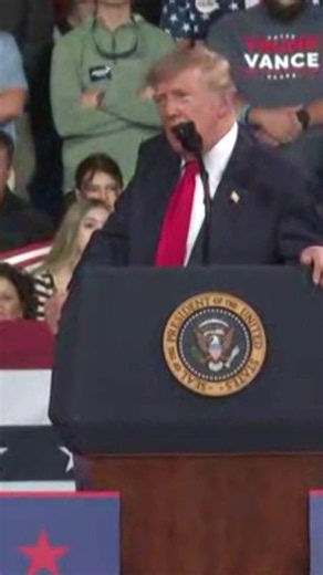 Rick Jackson speaks before supporters at President Trump's campaign rally in Perry