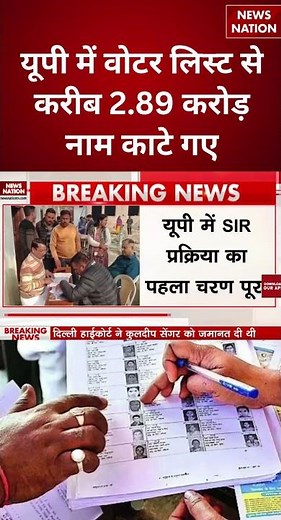 UP SIR Update: यूपी में SIR का पहला चरण पूरा, लिस्ट से करीब 2.89 Crore नाम कटे! Voter List #shorts