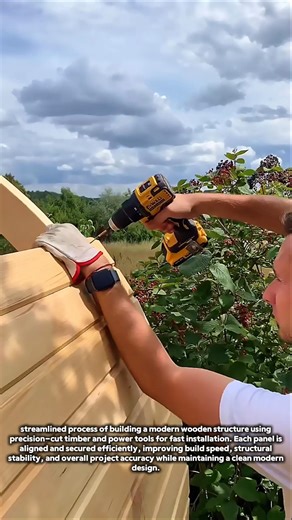 Modern Wooden House Construction With Efficient Assembly Technique
