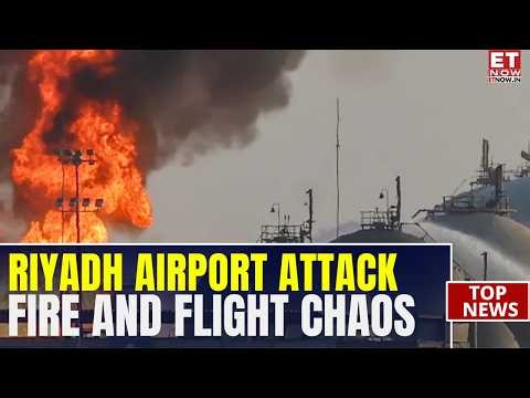 Riyadh Airport Attack: Massive Smoke, Fire And Flight Chaos In Saudi Arabia | Visuals Out | ET Now