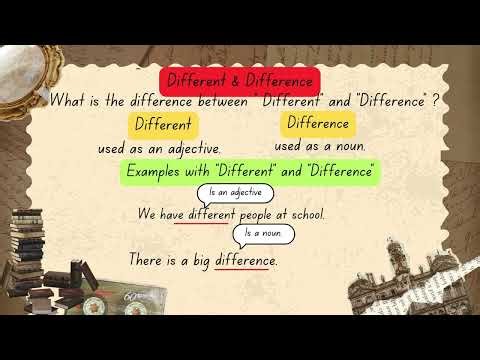 The Different and Difference In English