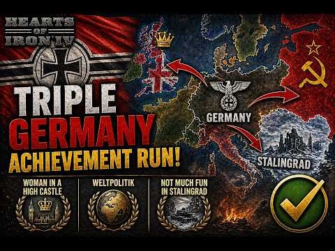 Germany With a Female Leader!? 3 Achievements in One Run | Hearts Of Iron IV