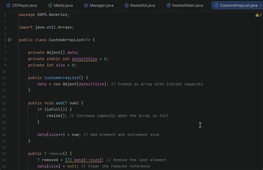 #day64 #dsa #java #generics #customarraylist #dynamicarrays #arraylist #oop #datastructures #problemsolving #codingjourney #javadeveloper #learninginpublic | Sakshi Ayare