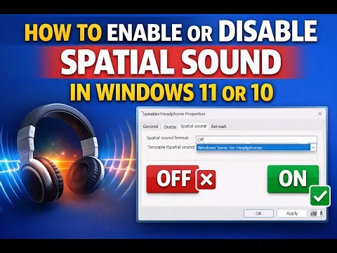 How to Enable or disable Spatial Sound in Windows 11 or 10 (Control Panel) | GearUpWindows Tutorial