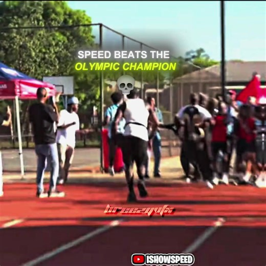 IShowSpeed beats the Olympic Champion in a race! 🤯⚡️ #fyp #track #trackandfield #ishowspeed #letsiletebogo