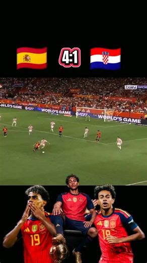 🇪🇸Spain vs 🇭🇷Croatia highlights goal full time 4_1 LAMINE_YAMAL_OO1 2GOAL 1 ASSIST #viralvideo#football#highlights #creatorsearchinsights #steelballrunoutro