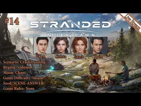 Stranded: Alien Dawn | Insane Difficulty, Chaos Moon | Crash Landing | ÉLŐ ADÁS #14 | Xbox Series X