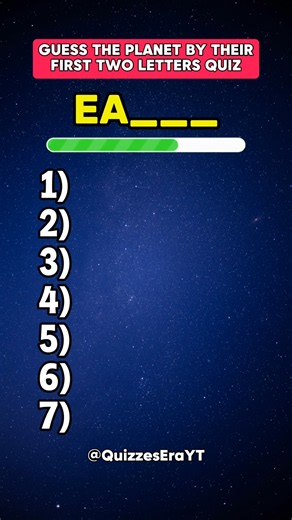 Can You Guess These 7 Planets From Their First 2 Letters? 🌍 #7 Is HARD!