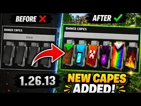 1.26.13 Patch Extended is Here 🚀 Capes Unlock Tutorial