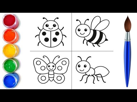 How to draw easy bugs | easy drawing step by step for kids 