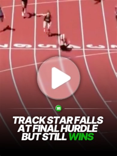 High school athlete falls at the final hurdle in race... but then rolls to an astonishing victory 🤯🏃‍♀️ #sports #track #running #news