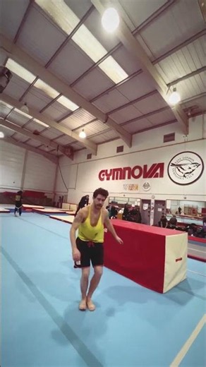 Gymnastics Training with Impressive Vaults and Flips