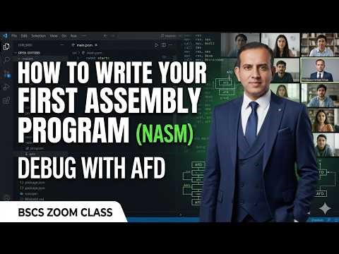 How to Write Your First Assembly Program (NASM) & Debug with AFD | BSCS Zoom Class