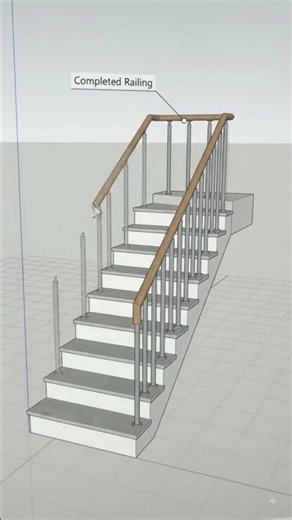 🔥 How to Create Staircase Railing in SketchUp | Easy 3D Tutorial