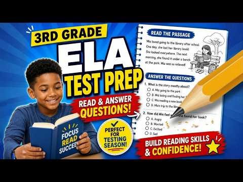 3rd Grade ELA Test Prep 📚 Read & Answer Questions | Reading Practice for Kids
